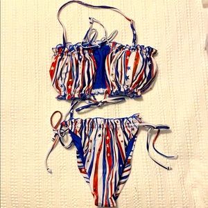 Red, White and Blue Swimsuit.